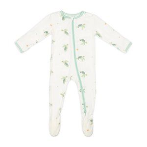 Bamboo Little Turtle Zippered Footie Size 3-6 mo